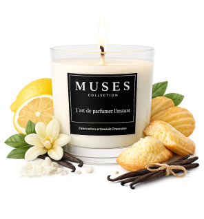 Bougie d'ambiance parfumée Aurore citronnée fabriquée en france