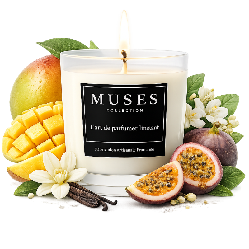 Bougie d'ambiance parfumée Velouté tropical fabriquée en france