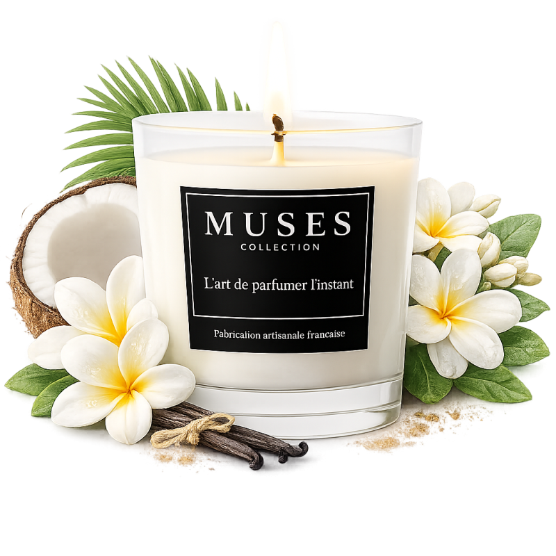 Bougie d'ambiance parfumée Soleil sauvage fabriquée en France