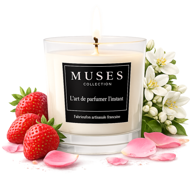 Bougie d'ambiance parfumée Fleur de sienne fabriquée en france