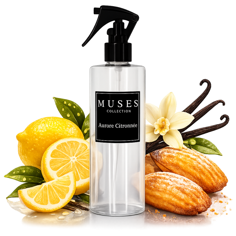 Spray parfum d'ambiance Aurore Citronnée fabriqué en France