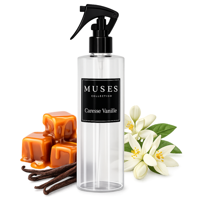 Spray parfum d'ambiance Caresse Vanillée fabriqué en France