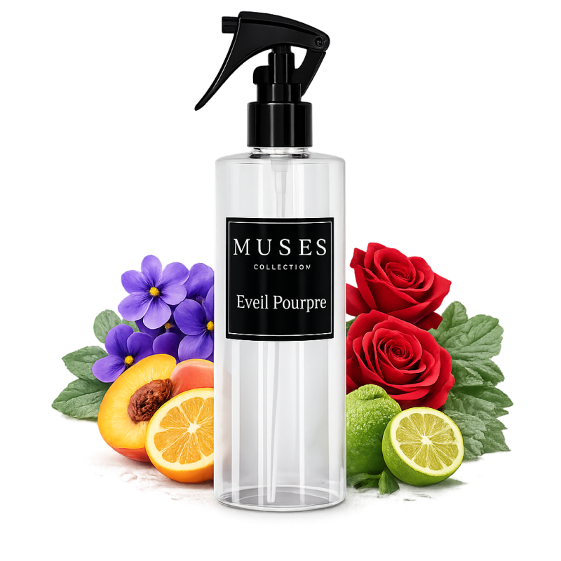 Spray parfum d'ambiance Eveil Pourpre fabriqué en France